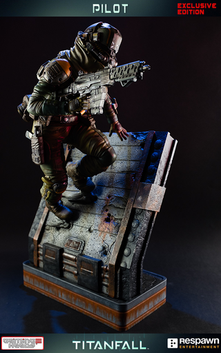 Illustration for article titled Wallrunning Titanfall Pilot Statue